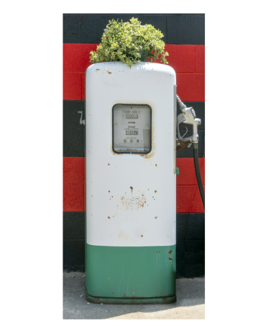old petrol station