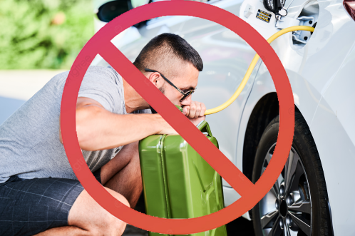 If you need to syphon petrol, don’t do it by mouth!